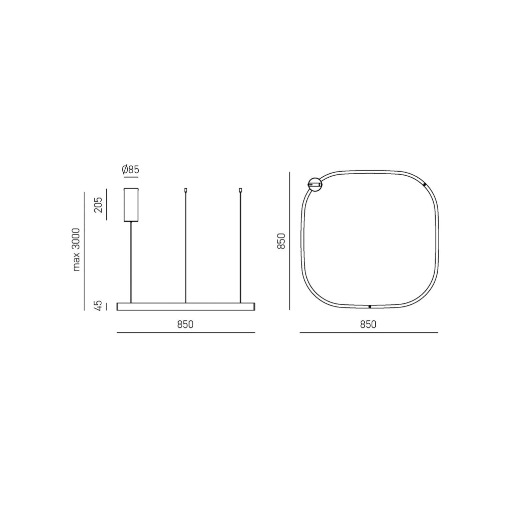 Lampada a Sospensione CRISEIDE S/1G Q - 80W LED 3000K Dimmerabile in New Beige, Struttura in Alluminio, Diffusore in Silicone - Gealuce