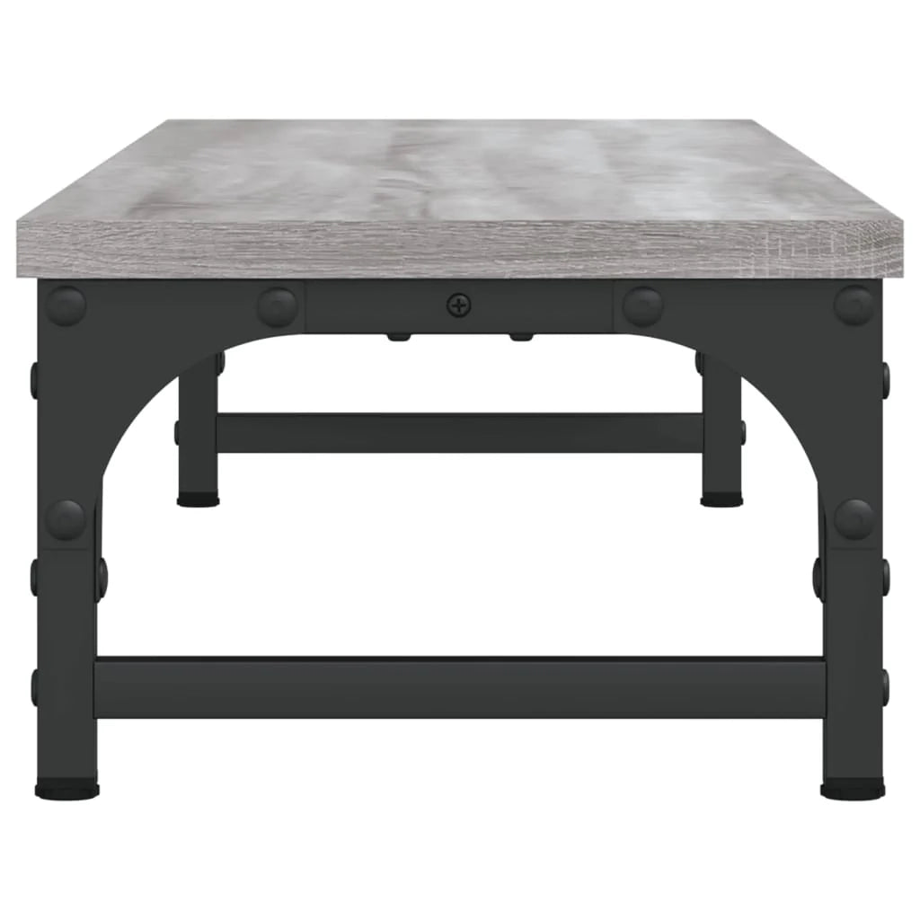 Supporto per monitor da tavolo mobile da ufficio Sonoma 85 x 23 x 155 cm legno ingegnerizzato grigio 02_0045001