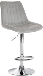 Sgabello Toni Velvet grigio,cromo