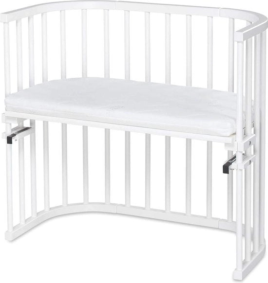 Biancheria da letto aggiuntiva in legno di faggio - ecologica - regolabile altezza - verniciata bianca - Co Sleeper