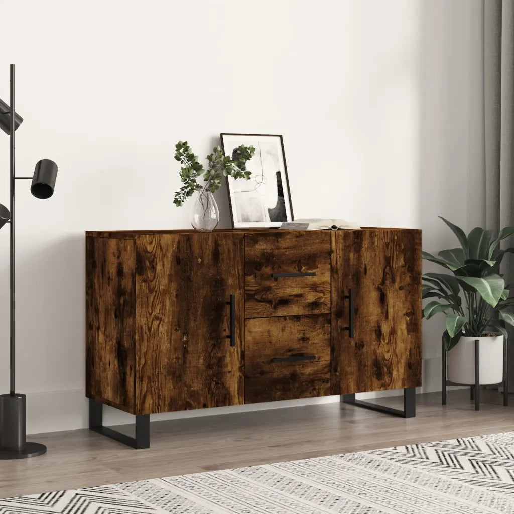 Credenza Rovere Fumo 100x36x60 cm in Legno Multistratocod mxl 81193