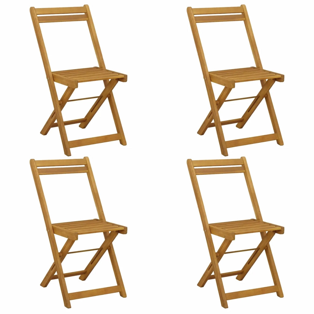 Sedie da giardino pieghevoli 4 pcs Naturale 40 x 53 x 80 cm