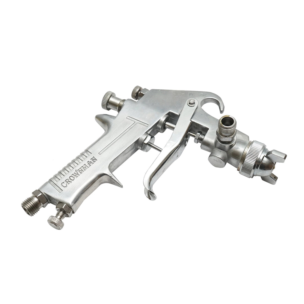 Pistola a spruzzo per verniciatura ad aria compressa 400ml, consumo d’aria 3-8 CFM, ugello 1.5mm, pressione max. 3.5 bar – Crownman