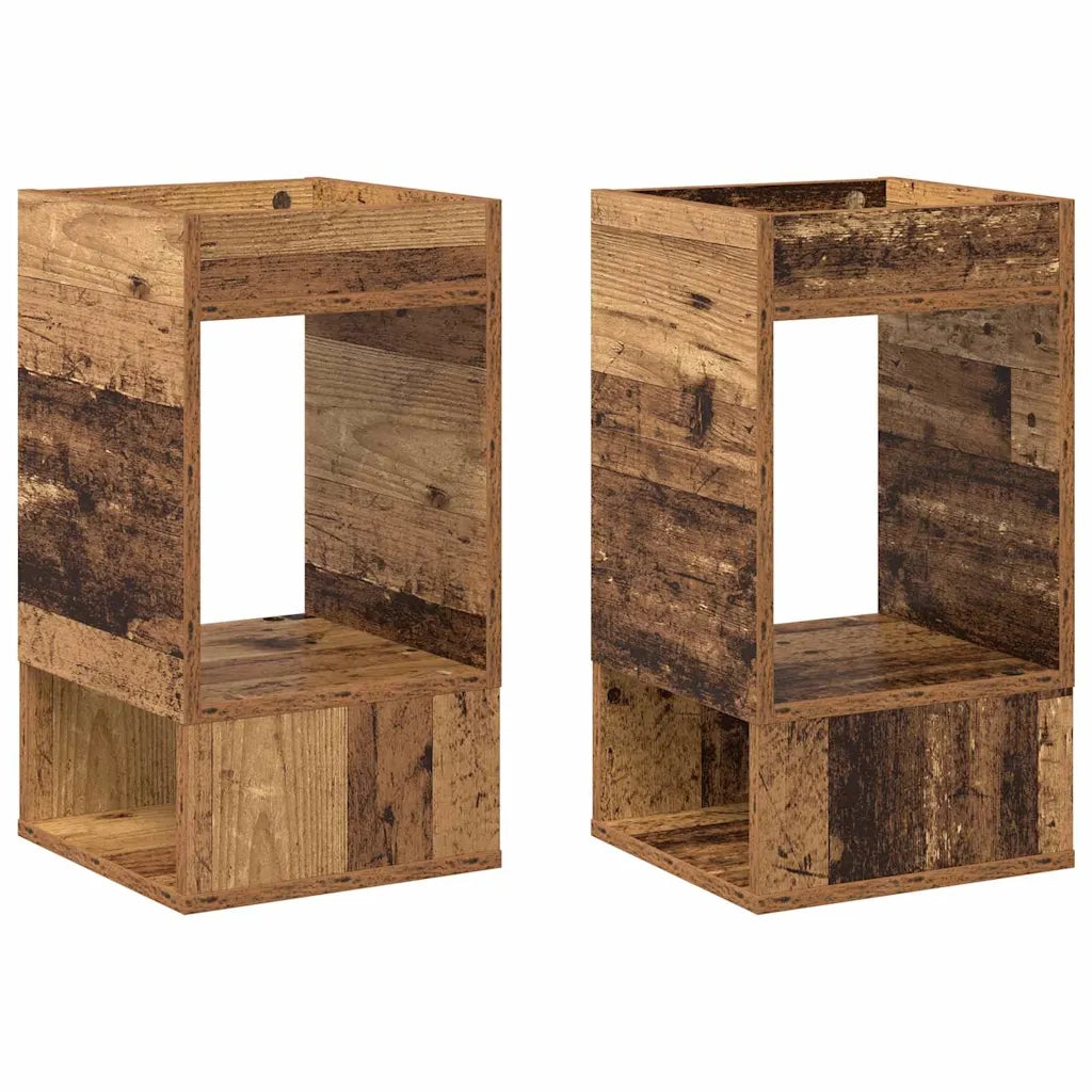Tavolino 2 pcs Legno vecchio 30 x 30 x 56 cm Legno multistrato