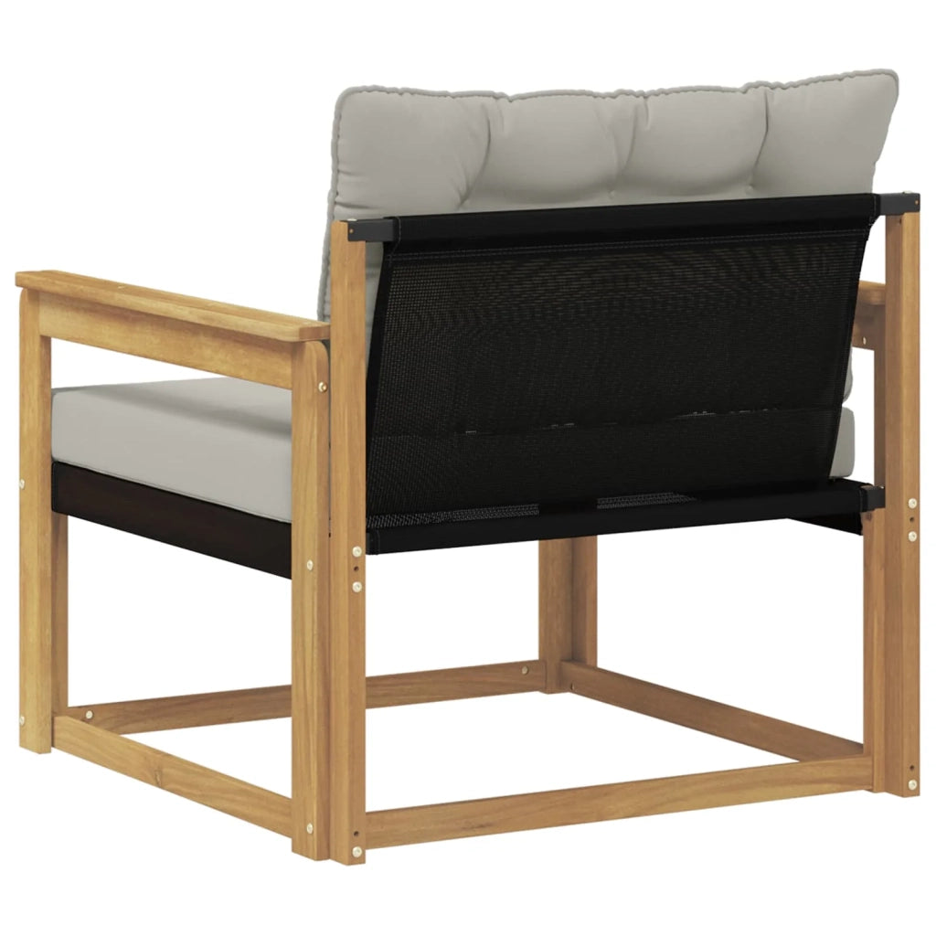 Set di divani da esterno-Sofa da giardino Legno di Acacia Massello e Textilene 886348