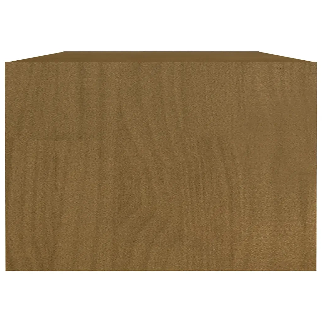Tavolino da Salotto Miele 110x50x34 cm Legno Massello di Pino
