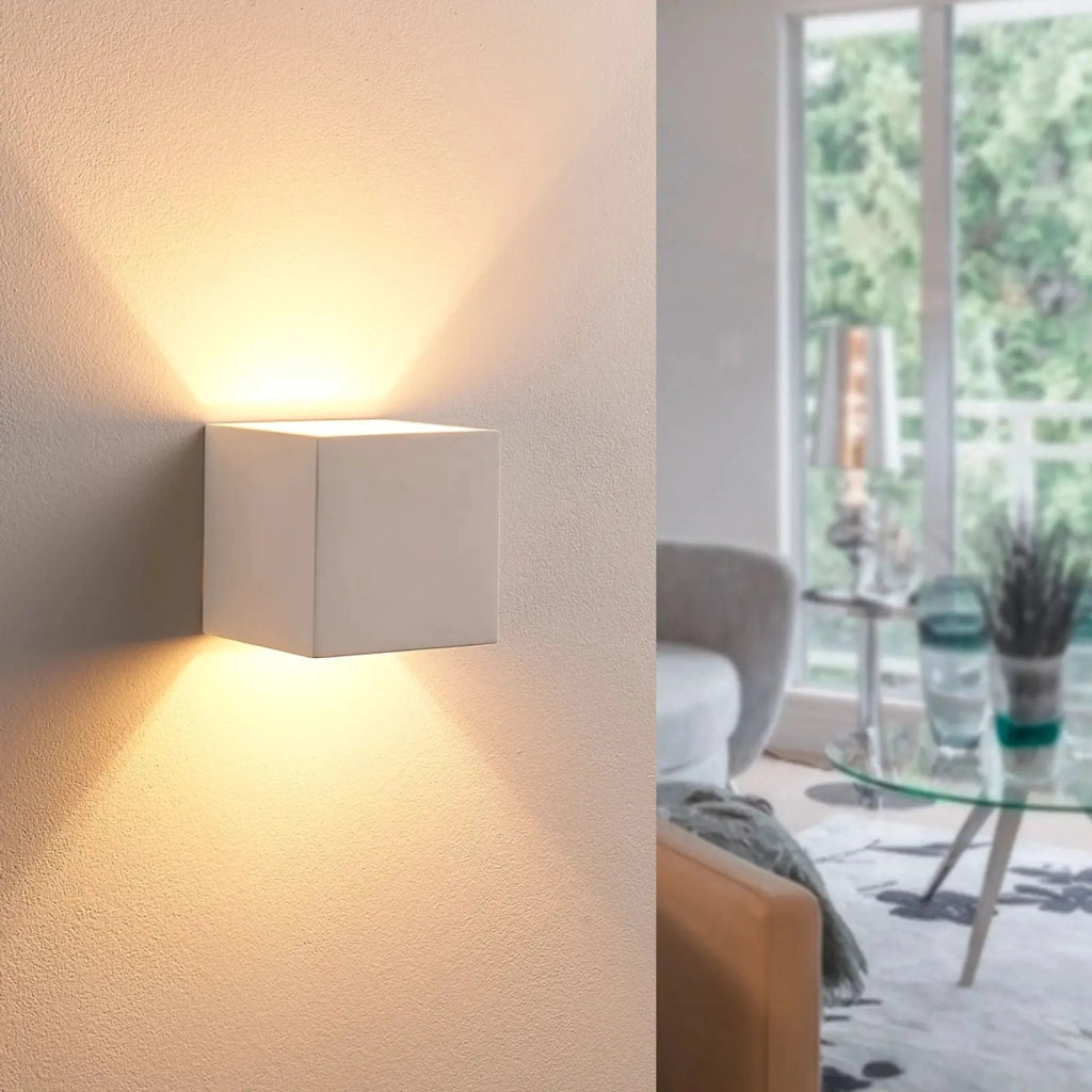 Applique cubo moderno esterni IP65 LED 22W doppio fascio parete 2000lm facciata casa albergo terrazzo 230V 3000K
