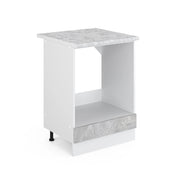 Mobile per forno da incasso R-Line Calcestruzzo/Bianco 60 cm, PL Marmo Vicco