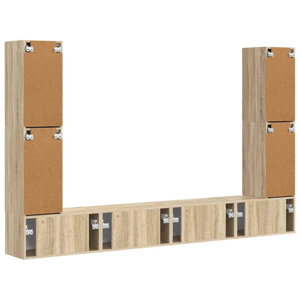 Set mobile TV 8 pcs Rovere Sonoma Legno multistrato 3409134