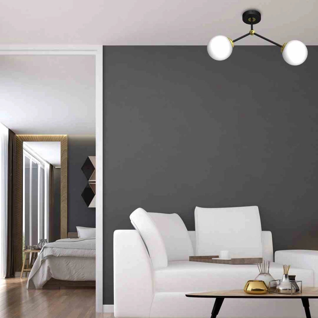 Plafoniera Milagro Joy Gold 2xE14 nero/oro in metallo