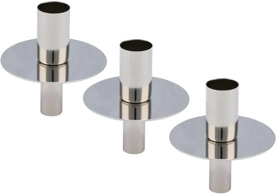 Set di supporti per candele in vetro da 3 pezzi - supporto per candele in vetro - decorazione festiva - altezza 8 cm