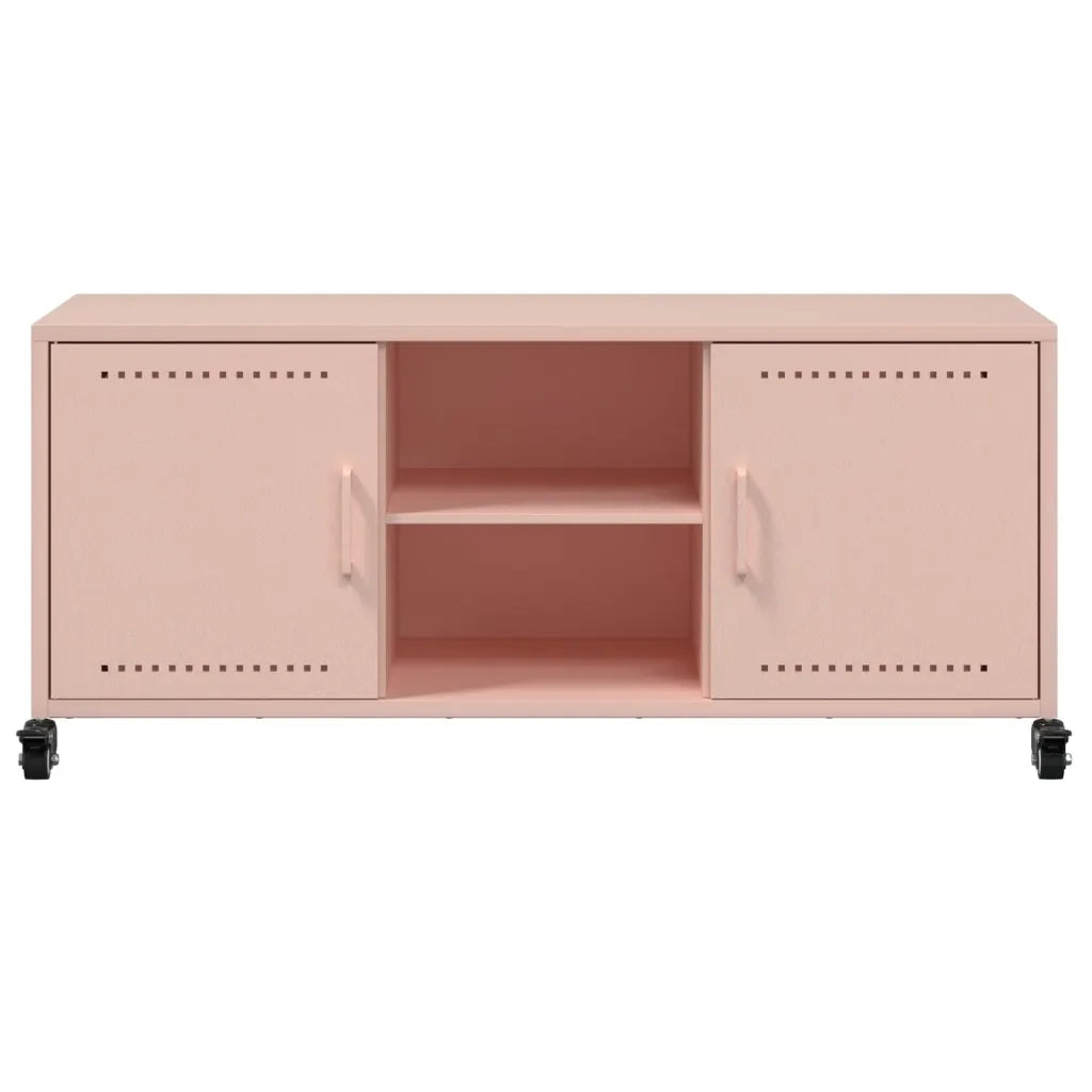 vidaXL Mobile TV Rosa 100,5x39x43,5 cm in Acciaio