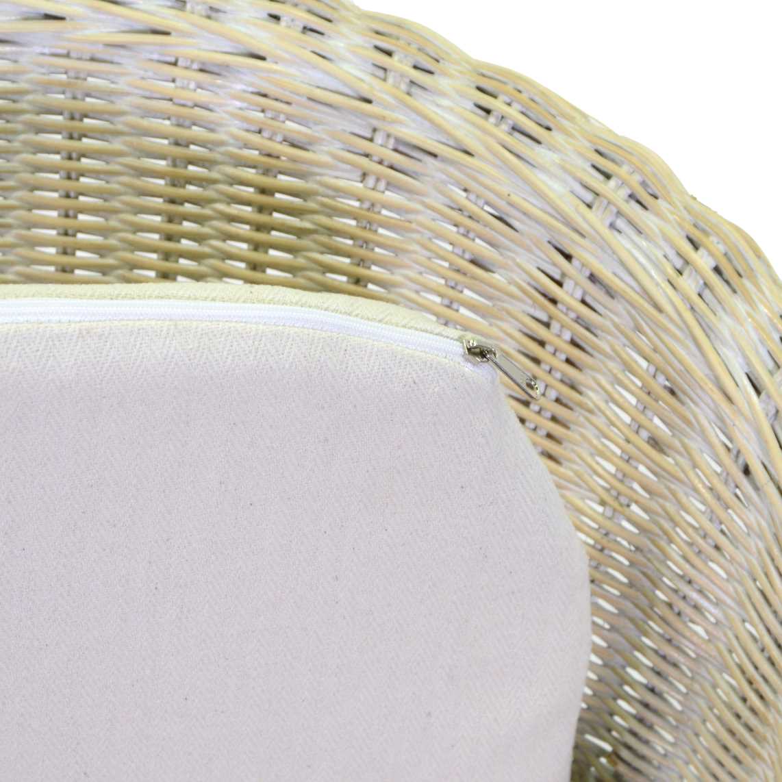 Poltrona da Giardino 60x60xh82 cm in Rattan Lucrezia Bianco