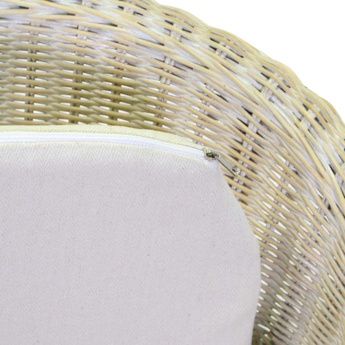 Poltrona da Giardino 60x60xh82 cm in Rattan Lucrezia Bianco