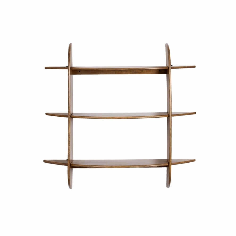 Mensola da Parete 3 Piani in Legno di Mango Naturale - EASTWOOD
