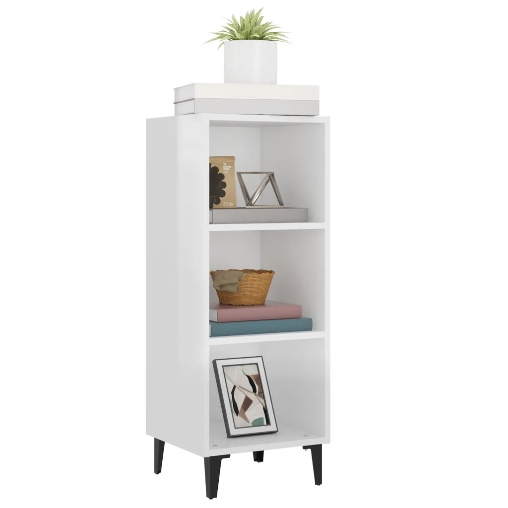 Credenza 34,5x34x90 cm in Legno Multistrato Bianco Lucido cod mxl 27658