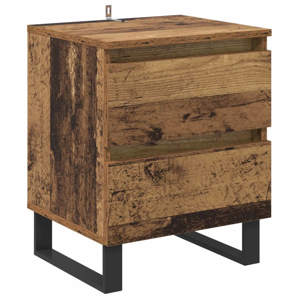 Armadio da Notte con cassetto Legno vecchio 40 x 35 x 50 cm 881914