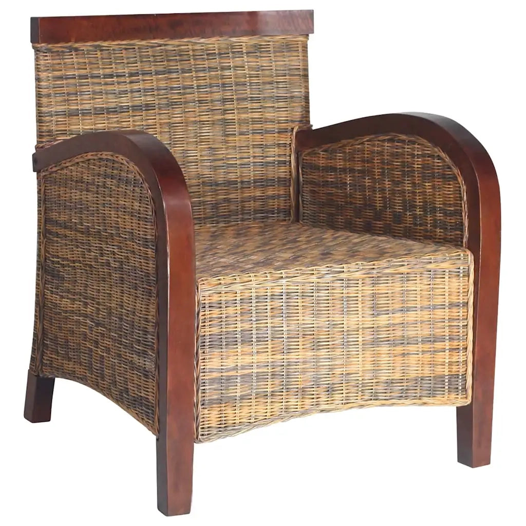 Poltrona in Rattan Intrecciato a Mano