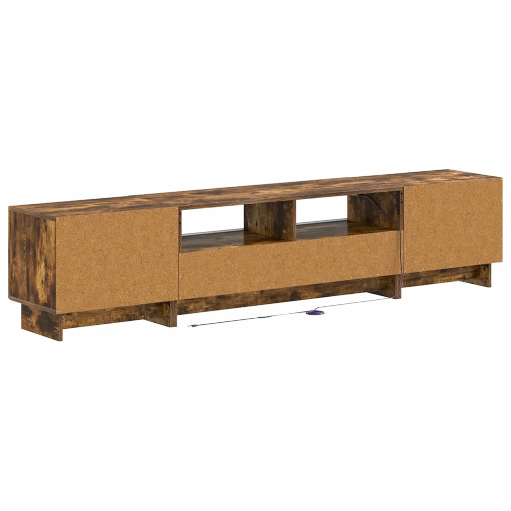 Mobile TV LED a 5 pezzi Rovere Fumo Legno ingegnerizzato 3416422