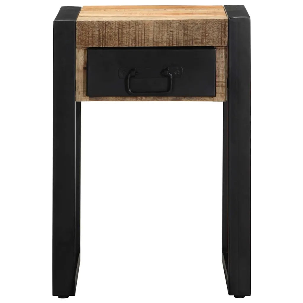 Tavolino | Tavolo laterale 35x35x50 cm in Legno Grezzo Massello di Mango