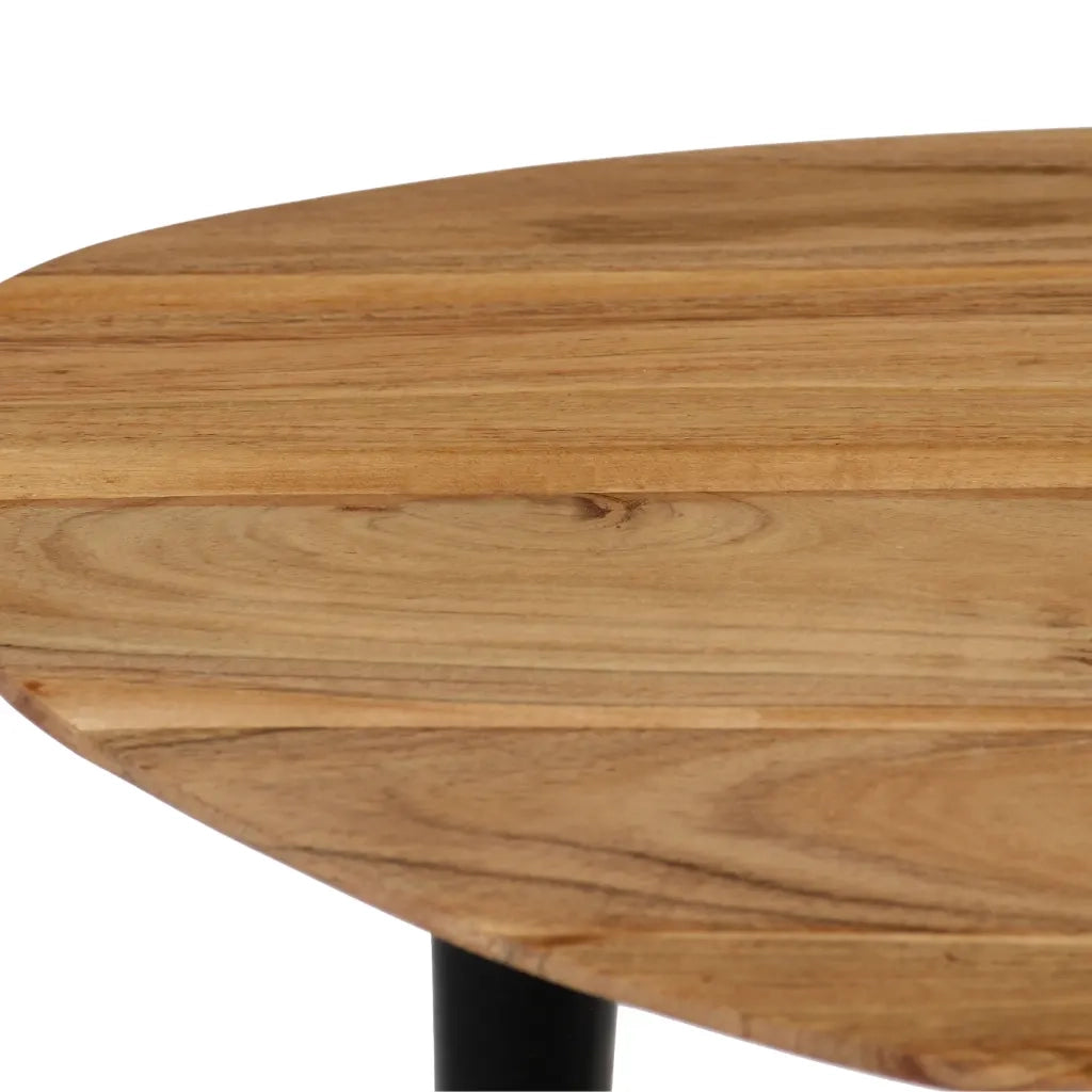 Set Tavolini da CaffÃ¨ 3 pz in Legno Massello d'Acacia cod mxl 13324