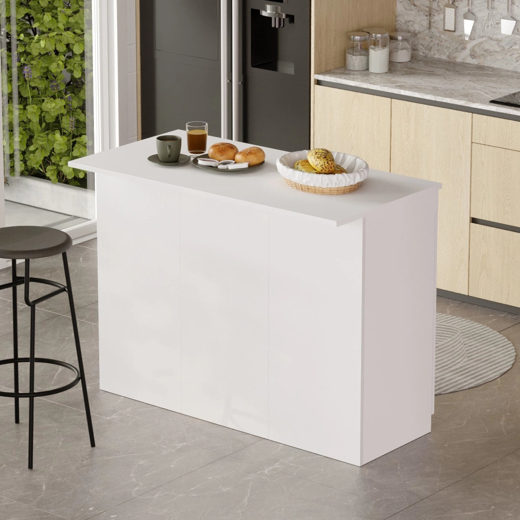 Tavolo da cucina in legno "Orlando" - 120 x 60 x 88 cm - Bianco