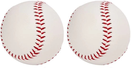 Palle da Softball Professionali con Pelle PU - Orefice per Softball - 2 Pezzi - Diametro 72 mm - Snipper in Legno - Nodi a Maglia a Mano