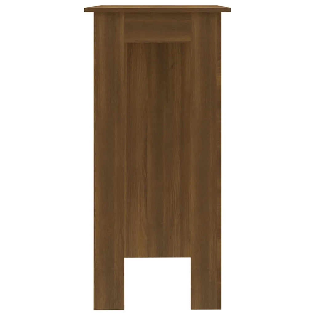 Tavolino da Bar con Ripiani Rovere Marrone 102x50x103,5 cm 812965