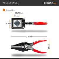 Taglierina per fototessere 50 x 50 mm, Fustellatrice manuale per taglio foto in formato fototessera, con manico ergonomico