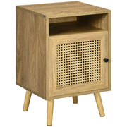 Comodino con cassetto e ripiano design vintage ¨C zephmum ¨C naturale 39x35x60 cm