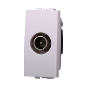 Connettore Presa TV Passante Maschio Colore BIANCO Compatibile Con Bticino Living Light
