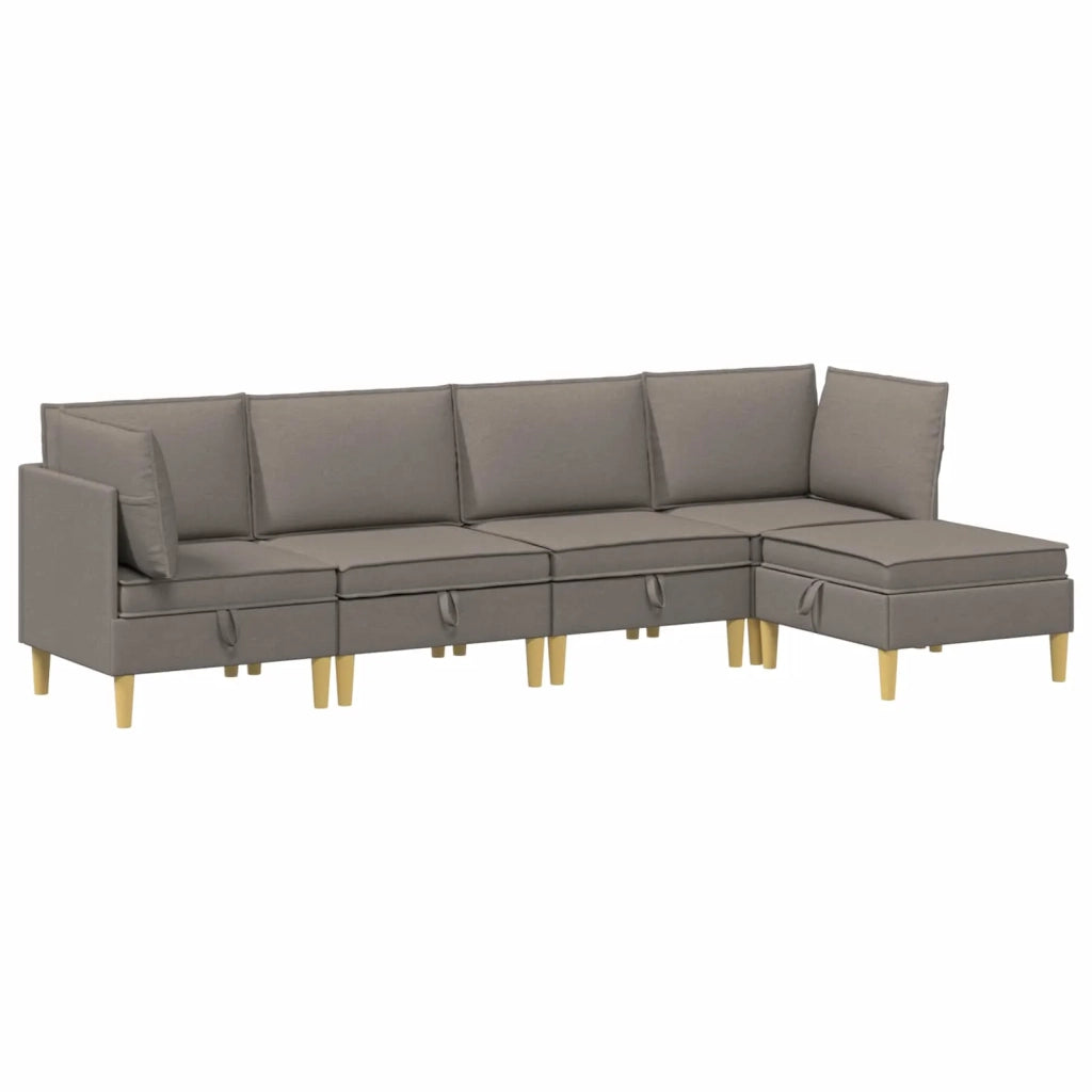 Set di divani modulari con spazio di archiviazione 5 pcs