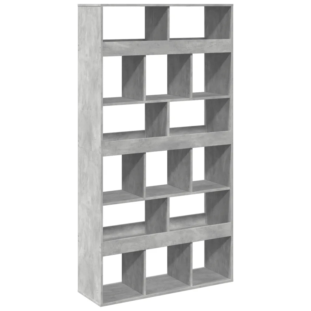 Libreria-Scaffale per Libri-Mobile di Stoccaggio Grigio Cemento 100x33x187,5 cm in Truciolato 821243