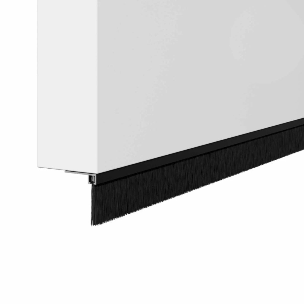 Spazzole per porte a vite 6 pcs Nero 100 cm Lega di alluminio 42019598
