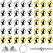 40 pezzi di chiusura a magnete a forma rotonda 8 mm - bracciali a catena - chiusura di accessorio magnetico.