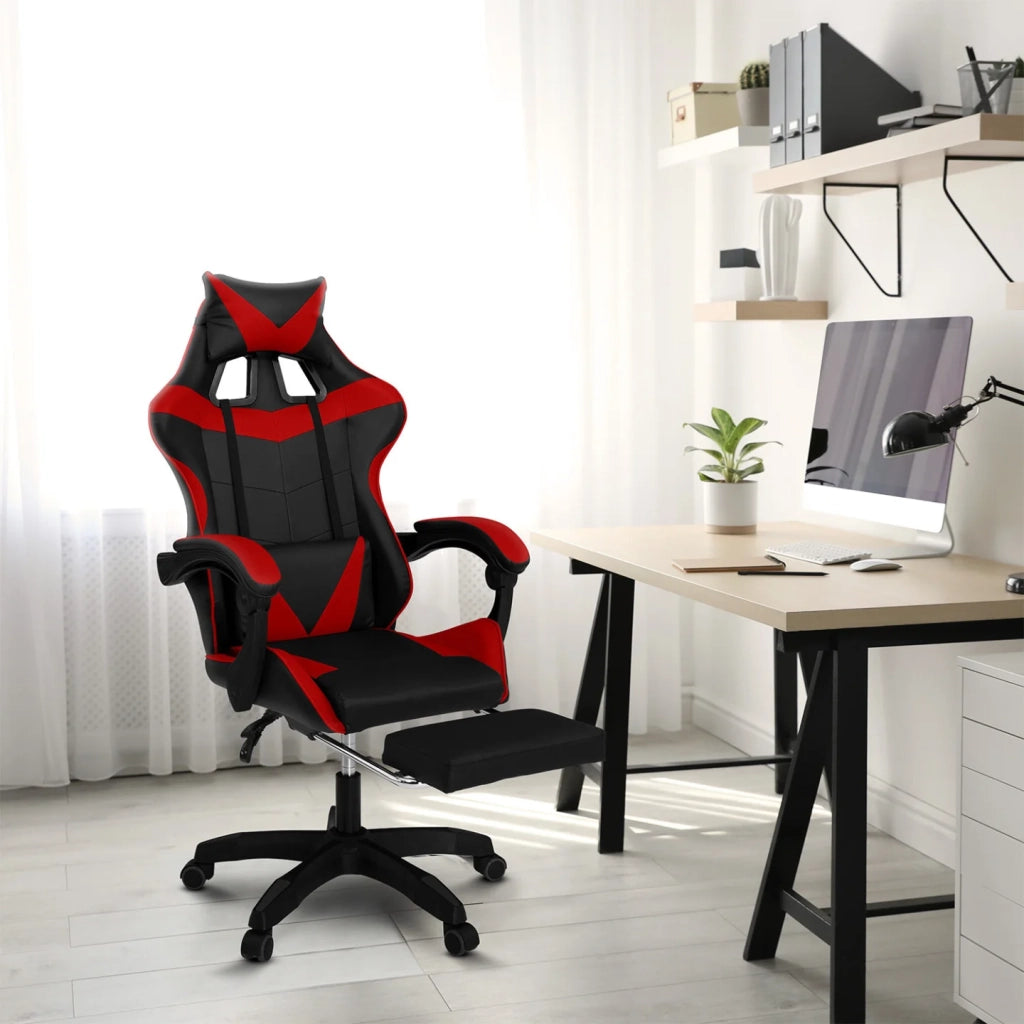 IDMarket - Sedia gaming, sedia ufficio nero e rosso ALEX