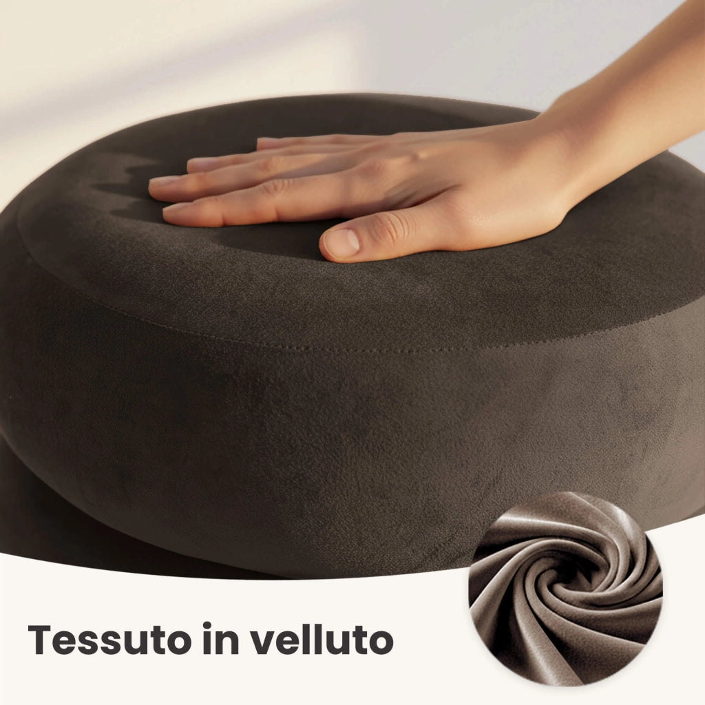 Pouf contenitore cilindrico in velluto 42 cm SNUGGO Bronzo