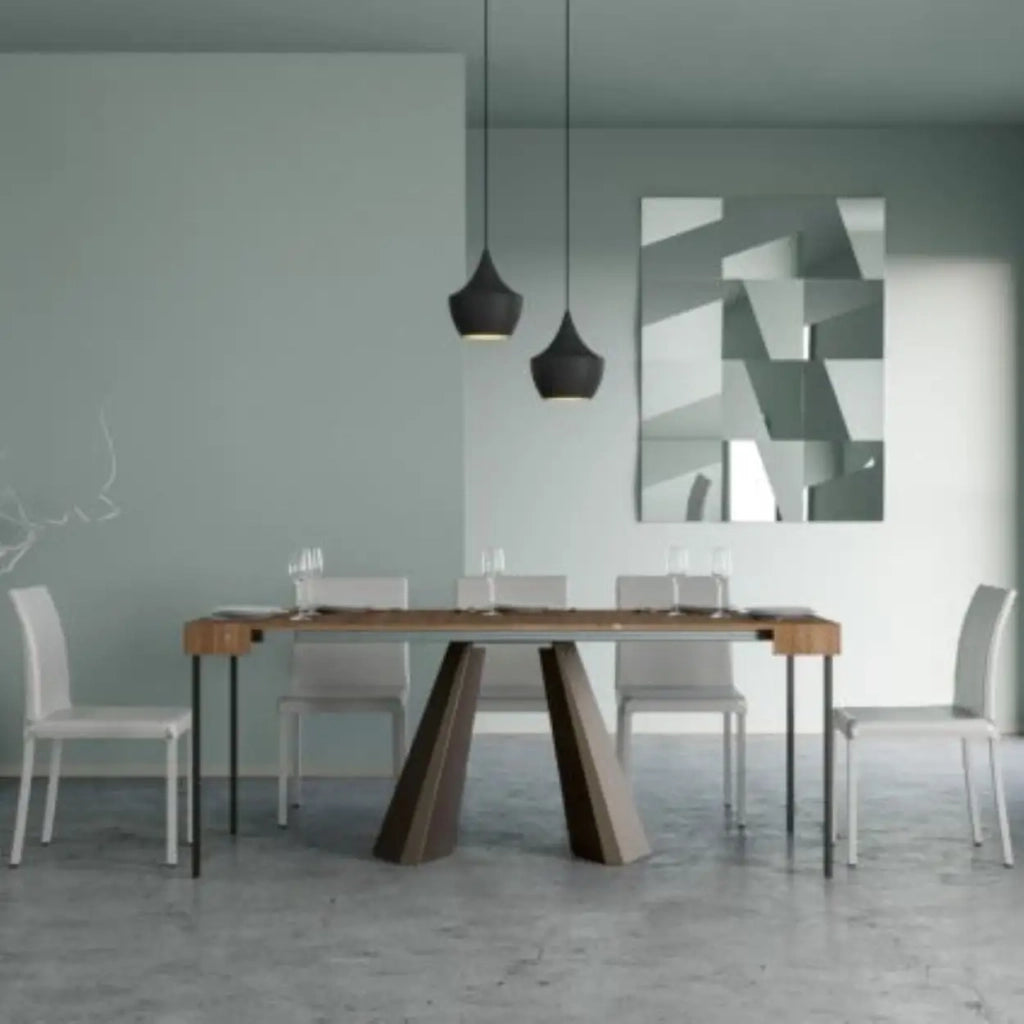 Consolle allungabile 90x40/196 cm Diamante Small tortora telaio orso