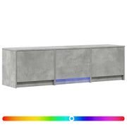 Mobile TV | Armadietto TV | Mobile Porta TV con LED con LED Grigio Cemento 140 x 34 x 40 cm