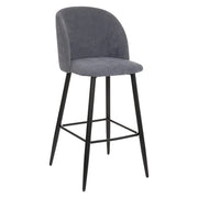 SGABELLO HEAVEN 48X56XH106CM GRIGIO IN VELLUTO