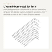 Kit di chiavi universali a forma L - 9 pezzi - Torx T6-T27 - Chiavi a forma L - Kit di riparazione - Kit di attrezzi da mano - Chiavi universali