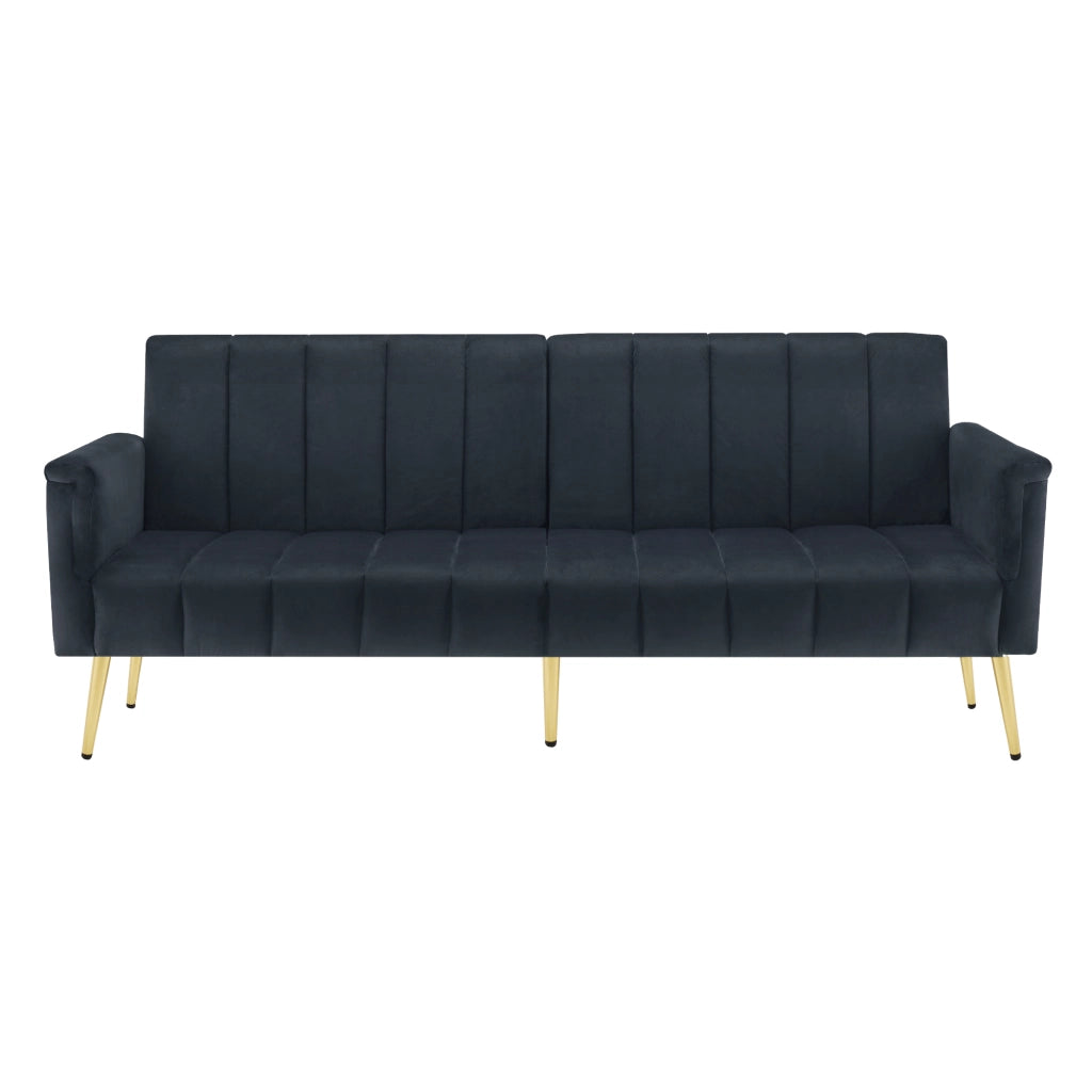 Divano Letto Pieghevole in Velluto ¨C Xylo ¨C Grigio