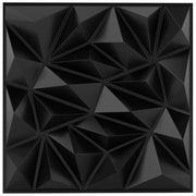 Set di 20 pannelli murali 3D 49,5 x 49,5 cm autoadesivi elegante motivo a rombi PVC nero 20_0017140
