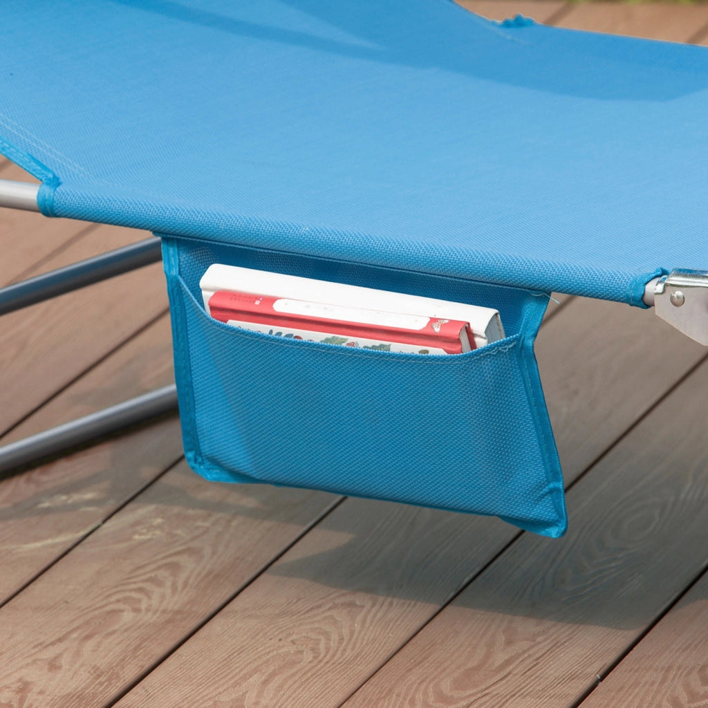 SoBuy Lettino prendisole pieghevole con tettuccio 63x215x30cm OGS48-B