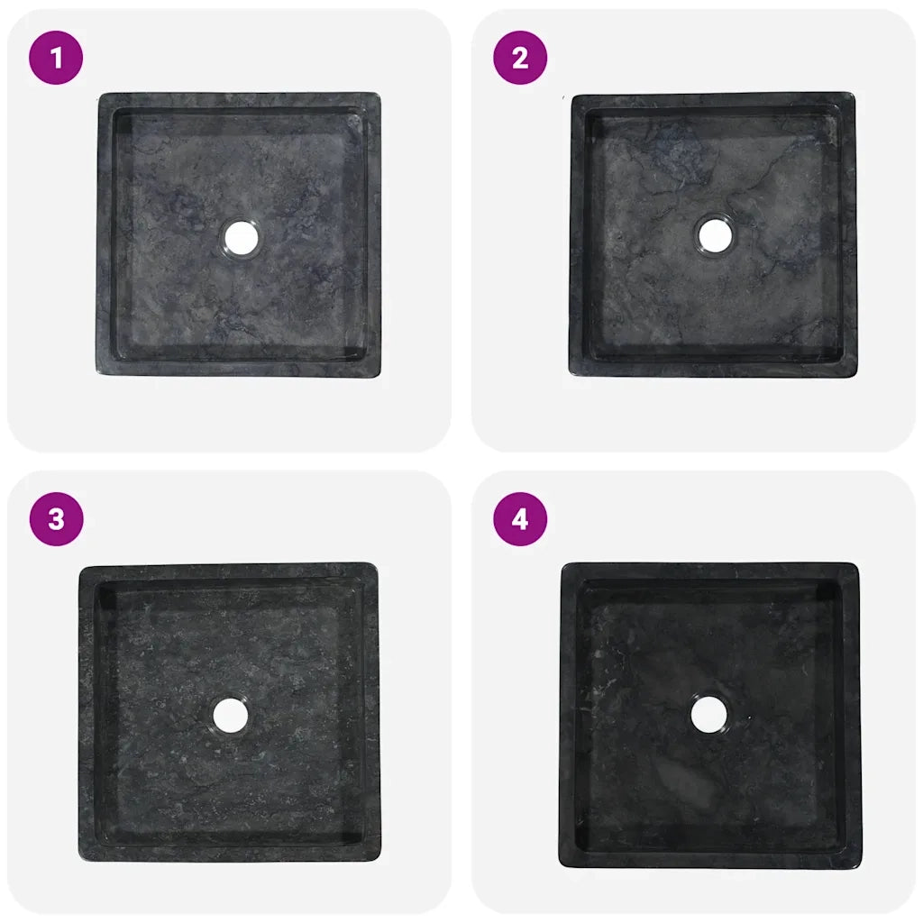 Lavandino Nero 40x40x10 cm in Marmo CFW4655856