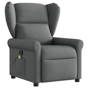 Poltrona reclinabile Massaggiante | Sedia Relax in tessuto grigio scuro