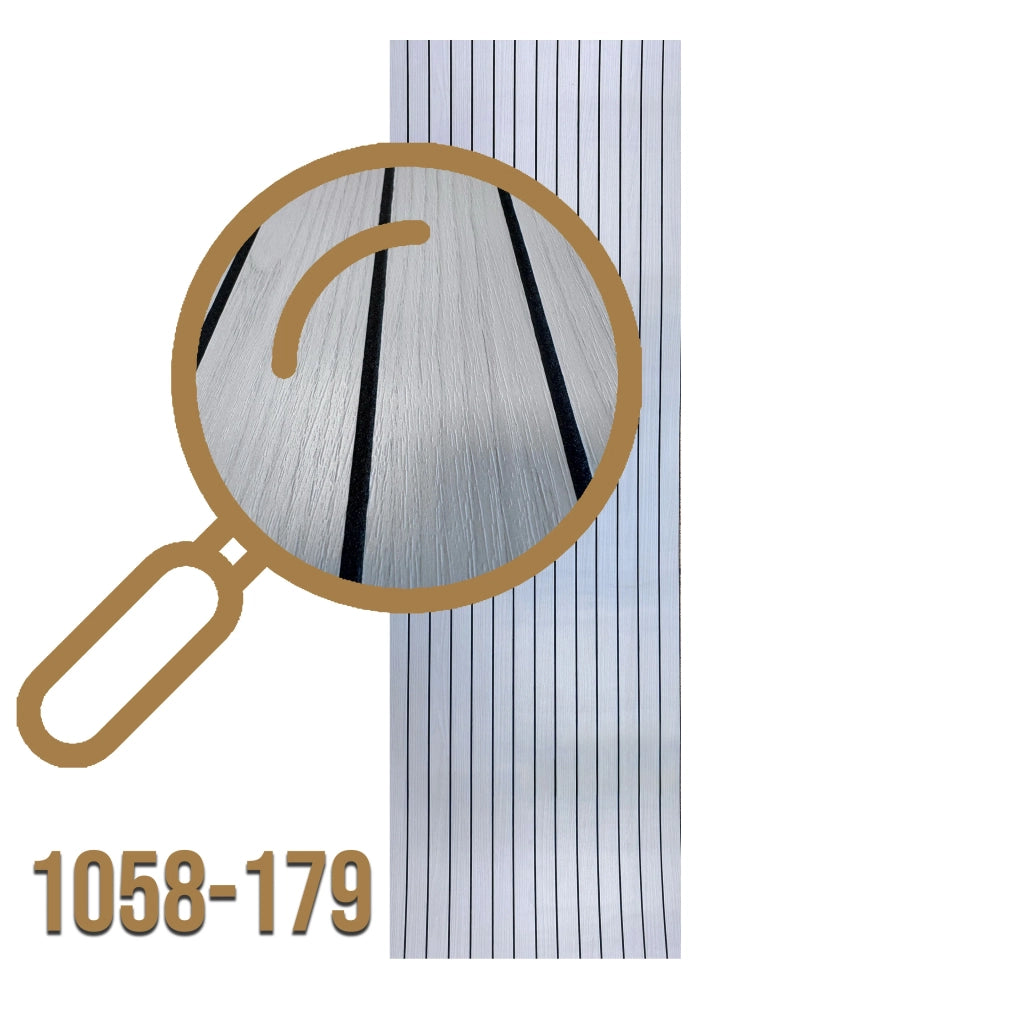 Rotolo Pannello ACUSTICO (1,8mq) a Lamelli AUTOADESIVO in PET rivestito in PVC - mis. 2,8x600x3000mm Vari Decori - 1058-179