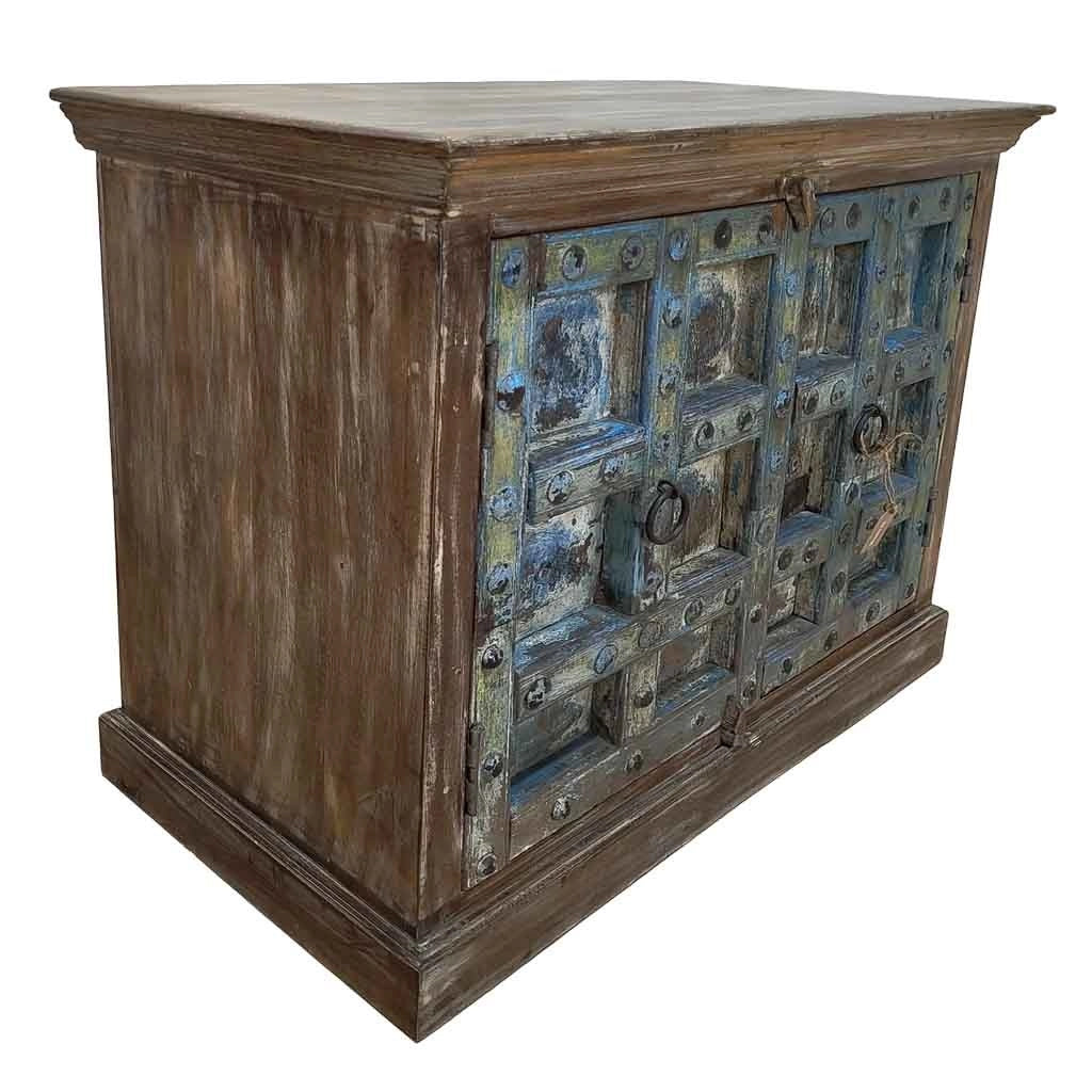 Credenza in legno artigianale 118x52x94h marrone