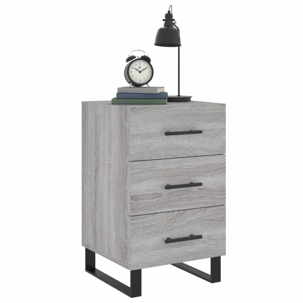 Comodino | Armadio da Notte | Mobiletto da notte Grigio Sonoma 40x40x66 cm in Legno Multistrato
