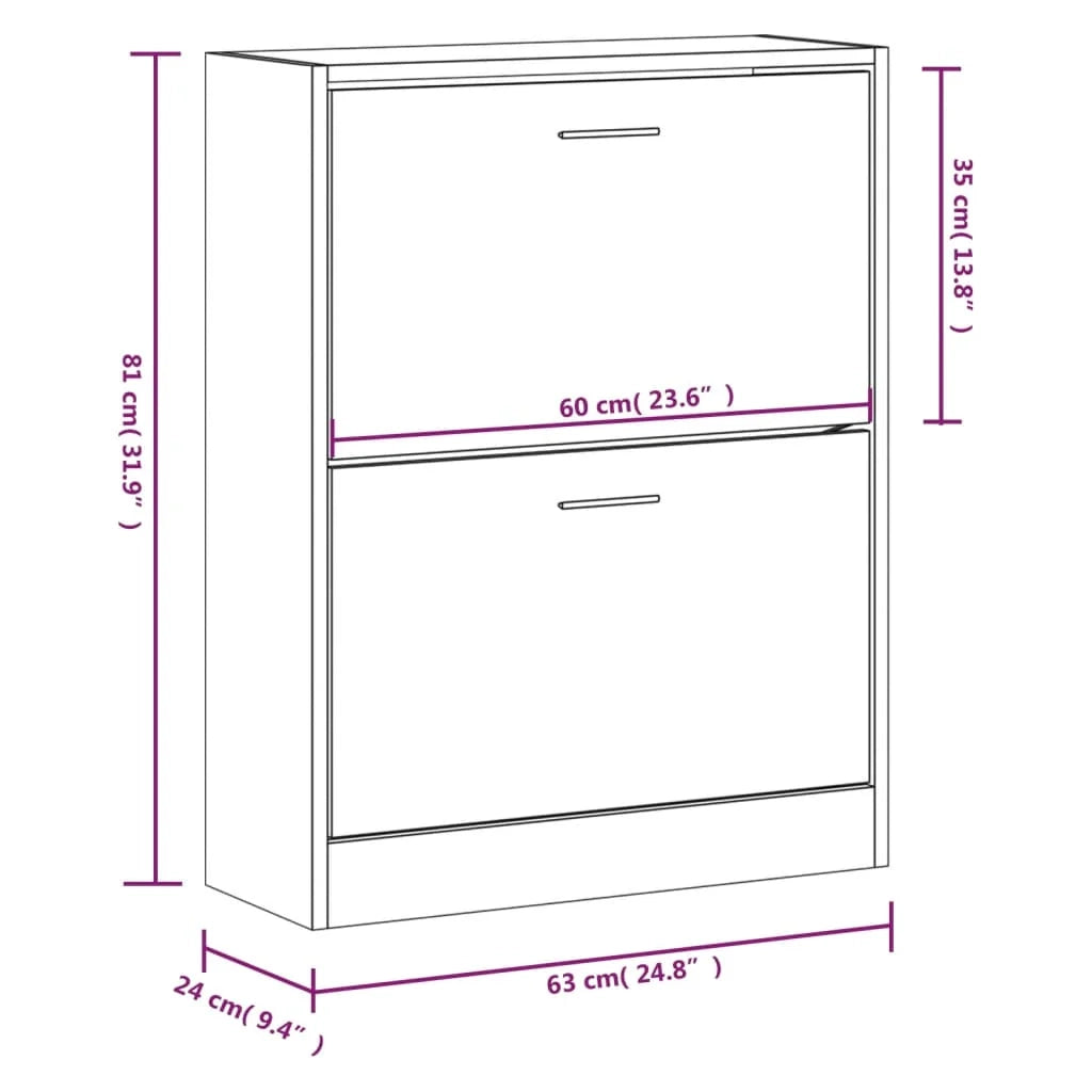Scarpiera scarpiera mobile portaoggetti ingresso corridoio soggiorno 63 x 24 x 81 cm MDF marrone 02_0021646